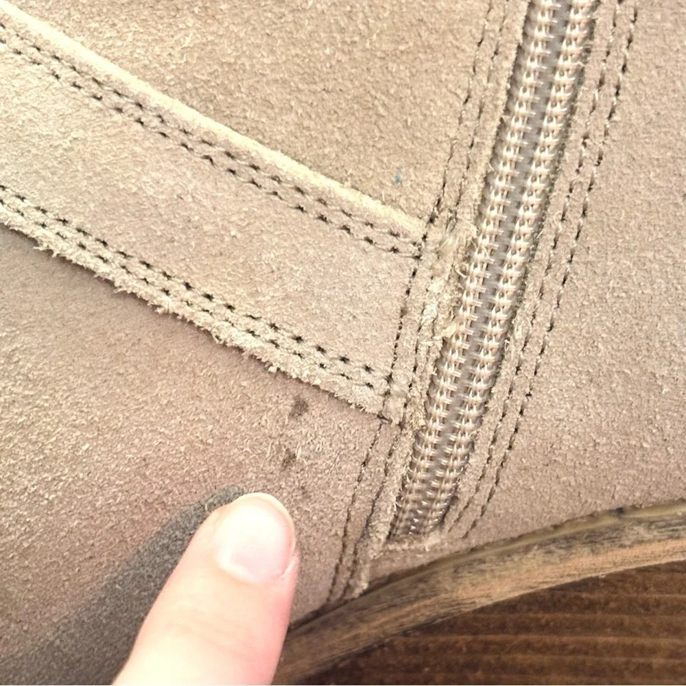 Very Volatile Los Angeles Suede Leather Ankle Boots Booties Tan Size 8.5